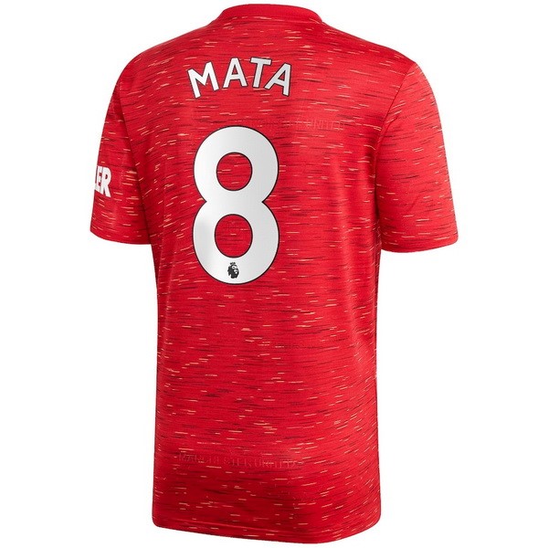 Camiseta Manchester United NO.8 Mata Primera Equipación 2020-2021 Rojo